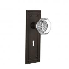 Nostalgic Warehouse 704395 - Nostalgic Warehouse Meadows Plate with Keyhole Privacy Waldorf Door Knob in Oil-Rubbed Bronze