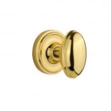 Nostalgic Warehouse 704762 - Nostalgic Warehouse Classic Rosette Single Dummy Homestead Door Knob in Polished Brass