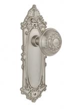 Nostalgic Warehouse 705056 - Nostalgic Warehouse Victorian Plate Passage Egg & Dart Door Knob in Satin Nickel