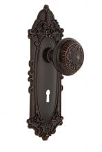 Nostalgic Warehouse 705137 - Nostalgic Warehouse Victorian Plate with Keyhole Passage Egg & Dart Door Knob in Timeless Bron