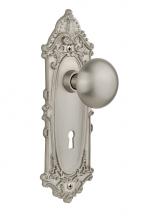 Nostalgic Warehouse 705148 - Nostalgic Warehouse Victorian Plate with Keyhole Passage New York Door Knob in Satin Nickel