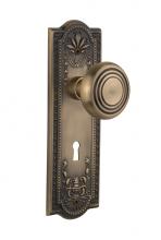 Nostalgic Warehouse 707175 - Nostalgic Warehouse Meadows Plate with Keyhole Single Dummy Deco Door Knob in Antique Brass