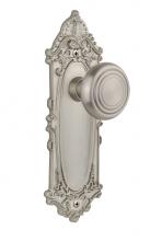 Nostalgic Warehouse 707373 - Nostalgic Warehouse Victorian Plate Privacy Deco Door Knob in Satin Nickel