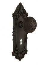 Nostalgic Warehouse 707743 - Nostalgic Warehouse Victorian Plate with Keyhole Privacy Egg & Dart Door Knob in Oil-Rubbed Br