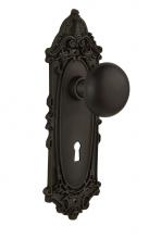 Nostalgic Warehouse 707755 - Nostalgic Warehouse Victorian Plate with Keyhole Privacy New York Door Knob in Oil-Rubbed Bronze