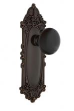 Nostalgic Warehouse 708144 - Nostalgic Warehouse Victorian Plate Privacy Black Porcelain Door Knob in Timeless Bronze