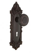 Nostalgic Warehouse 708177 - Nostalgic Warehouse Victorian Plate with Keyhole Privacy Deco Door Knob in Timeless Bronze