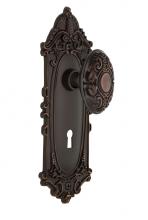 Nostalgic Warehouse 708184 - Nostalgic Warehouse Victorian Plate with Keyhole Privacy Victorian Door Knob in Timeless Bronze