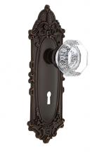 Nostalgic Warehouse 708185 - Nostalgic Warehouse Victorian Plate with Keyhole Privacy Waldorf Door Knob in Timeless Bronze