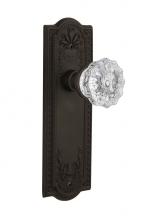 Nostalgic Warehouse 709040 - Nostalgic Warehouse Meadows Plate Passage Crystal Glass Door Knob in Oil-Rubbed Bronze