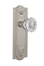 Nostalgic Warehouse 709042 - Nostalgic Warehouse Meadows Plate Passage Crystal Glass Door Knob in Satin Nickel