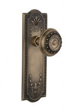 Nostalgic Warehouse 709066 - Nostalgic Warehouse Meadows Plate Passage Meadows Door Knob in Antique Brass