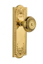 Nostalgic Warehouse 709100 - Nostalgic Warehouse Meadows Plate Passage Meadows Door Knob in Unlacquered Brass