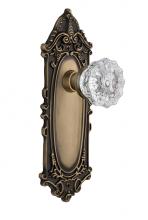 Nostalgic Warehouse 709887 - Nostalgic Warehouse Victorian Plate Passage Crystal Glass Door Knob in Antique Brass