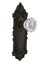 Nostalgic Warehouse 709889 - Nostalgic Warehouse Victorian Plate Passage Crystal Glass Door Knob in Oil-Rubbed Bronze