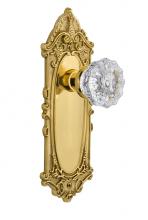 Nostalgic Warehouse 709890 - Nostalgic Warehouse Victorian Plate Passage Crystal Glass Door Knob in Polished Brass