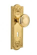 Nostalgic Warehouse 711156 - Nostalgic Warehouse Meadows Plate with Keyhole Passage Deco Door Knob in Polished Brass