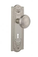 Nostalgic Warehouse 711160 - Nostalgic Warehouse Meadows Plate with Keyhole Passage Deco Door Knob in Satin Nickel