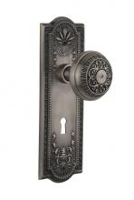 Nostalgic Warehouse 711177 - Nostalgic Warehouse Meadows Plate with Keyhole Passage Egg & Dart Door Knob in Antique Pewter