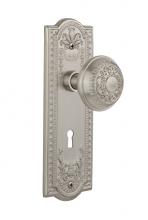 Nostalgic Warehouse 711188 - Nostalgic Warehouse Meadows Plate with Keyhole Passage Egg & Dart Door Knob in Satin Nickel