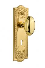 Nostalgic Warehouse 711211 - Nostalgic Warehouse Meadows Plate with Keyhole Passage Homestead Door Knob in Polished Brass