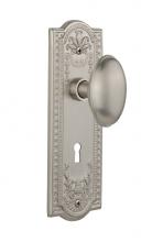 Nostalgic Warehouse 711214 - Nostalgic Warehouse Meadows Plate with Keyhole Passage Homestead Door Knob in Satin Nickel