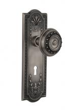 Nostalgic Warehouse 711220 - Nostalgic Warehouse Meadows Plate with Keyhole Passage Meadows Door Knob in Antique Pewter