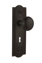 Nostalgic Warehouse 711256 - Nostalgic Warehouse Meadows Plate with Keyhole Passage New York Door Knob in Oil-Rubbed Bronze