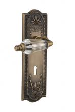 Nostalgic Warehouse 711326 - Nostalgic Warehouse Meadows Plate with Keyhole Passage Parlor Lever in Antique Brass