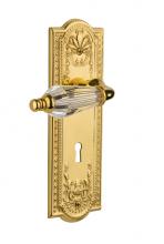 Nostalgic Warehouse 711354 - Nostalgic Warehouse Meadows Plate with Keyhole Passage Parlor Lever in Unlacquered Brass