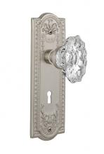 Nostalgic Warehouse 713983 - Nostalgic Warehouse Meadows Plate with Keyhole Privacy Chateau Door Knob in Satin Nickel