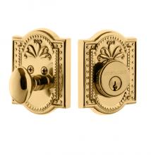 Nostalgic Warehouse 715121 - Nostalgic Warehouse Meadows Plate Single Cylinder Deadbolt in Unlacquered Brass