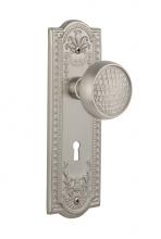 Nostalgic Warehouse 716417 - Nostalgic Warehouse Meadows Plate with Keyhole Passage Craftsman Door Knob in Satin Nickel