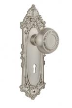 Nostalgic Warehouse 716793 - Nostalgic Warehouse Victorian Plate with Keyhole Privacy Mission Door Knob in Satin Nickel