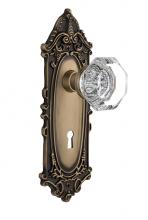 Nostalgic Warehouse 718967 - Nostalgic Warehouse Victorian Plate with Keyhole Privacy Waldorf Door Knob in Antique Brass