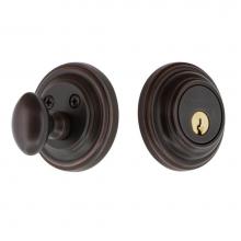 Nostalgic Warehouse 718993 - Nostalgic Warehouse Classic Rosette Single Cylinder Deadbolt in Timeless Bronze