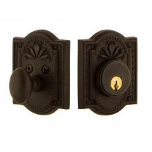 Nostalgic Warehouse 719035 - Nostalgic Warehouse Meadows Plate Single Cylinder Deadbolt in Oil_Rubbed Bronze