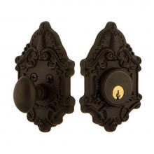 Nostalgic Warehouse 719100 - Nostalgic Warehouse Victorian Plate Single Cylinder Deadbolt in Oil_Rubbed Bronze