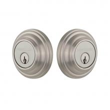 Nostalgic Warehouse 719116 - Nostalgic Warehouse Classic Rosette Double Cylinder Deadbolt in Satin Nickel