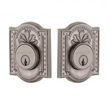 Nostalgic Warehouse 719168 - Nostalgic Warehouse Meadows Plate Double Cylinder Deadbolt in Satin Nickel