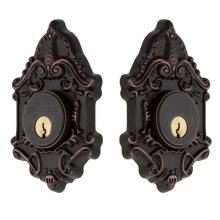 Nostalgic Warehouse 719235 - Nostalgic Warehouse Victorian Plate Double Cylinder Deadbolt in Timeless Bronze