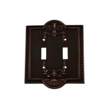 Nostalgic Warehouse 719639 - Nostalgic Warehouse Meadows Switch Plate with Double Toggle in Timeless Bronze