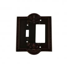 Nostalgic Warehouse 719646 - Nostalgic Warehouse Meadows Switch Plate with Toggle and Rocker in Timeless Bronze