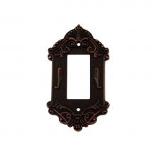 Nostalgic Warehouse 719653 - Nostalgic Warehouse Victorian Switch Plate with Single Rocker in Timeless Bronze