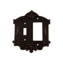 Nostalgic Warehouse 719658 - Nostalgic Warehouse Victorian Switch Plate with Toggle and Rocker in Timeless Bronze