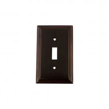 Nostalgic Warehouse 719662 - Nostalgic Warehouse Deco Switch Plate with Single Toggle in Timeless Bronze