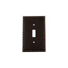 Nostalgic Warehouse 719686 - Nostalgic Warehouse Egg & Dart Switch Plate with Single Toggle in Timeless Bronze