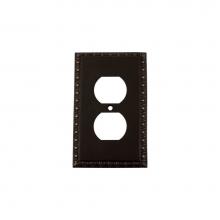 Nostalgic Warehouse 719692 - Nostalgic Warehouse Egg & Dart Switch Plate with Outlet in Timeless Bronze