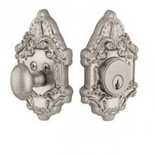 Nostalgic Warehouse 726002 - Nostalgic Warehouse Victorian Plate Single Cylinder Deadbolt in Satin Nickel