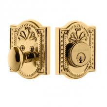 Nostalgic Warehouse 726006 - Nostalgic Warehouse Meadows Plate Single Cylinder Deadbolt in Polished Brass